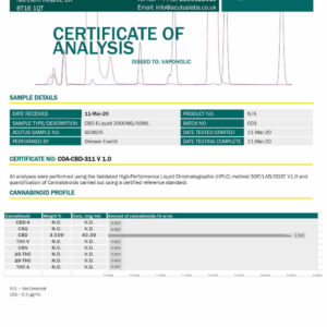 Vapoholic-CBD-Calm-30-10-Isolate-Bluberry-Spray-lab-report