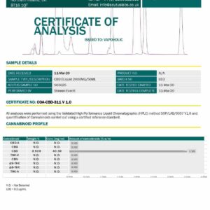 Vapoholic-CBD-Calm-30-10-Isolate-Strawberry-lab-report